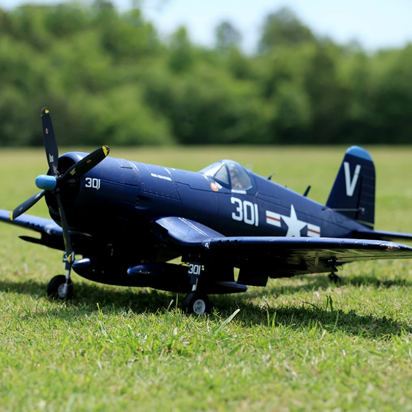 FMSRC RC Airplane 1400MM 1.4M F4U Corsir Blue 6CH with Retracts Flaps LED PNP Big Gaint Scale Warbird Model Plane Aircraft Avion