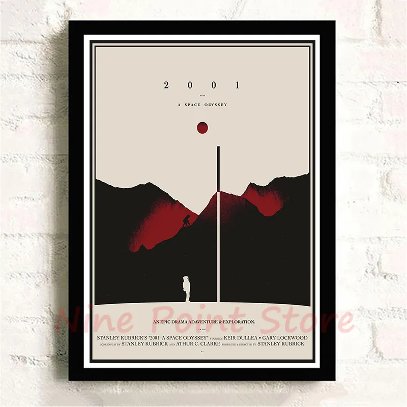 2001 A Space Odyssey Movie Coated paper Poster Posters Wall Art Painting for Living Room Home Decor Frameless