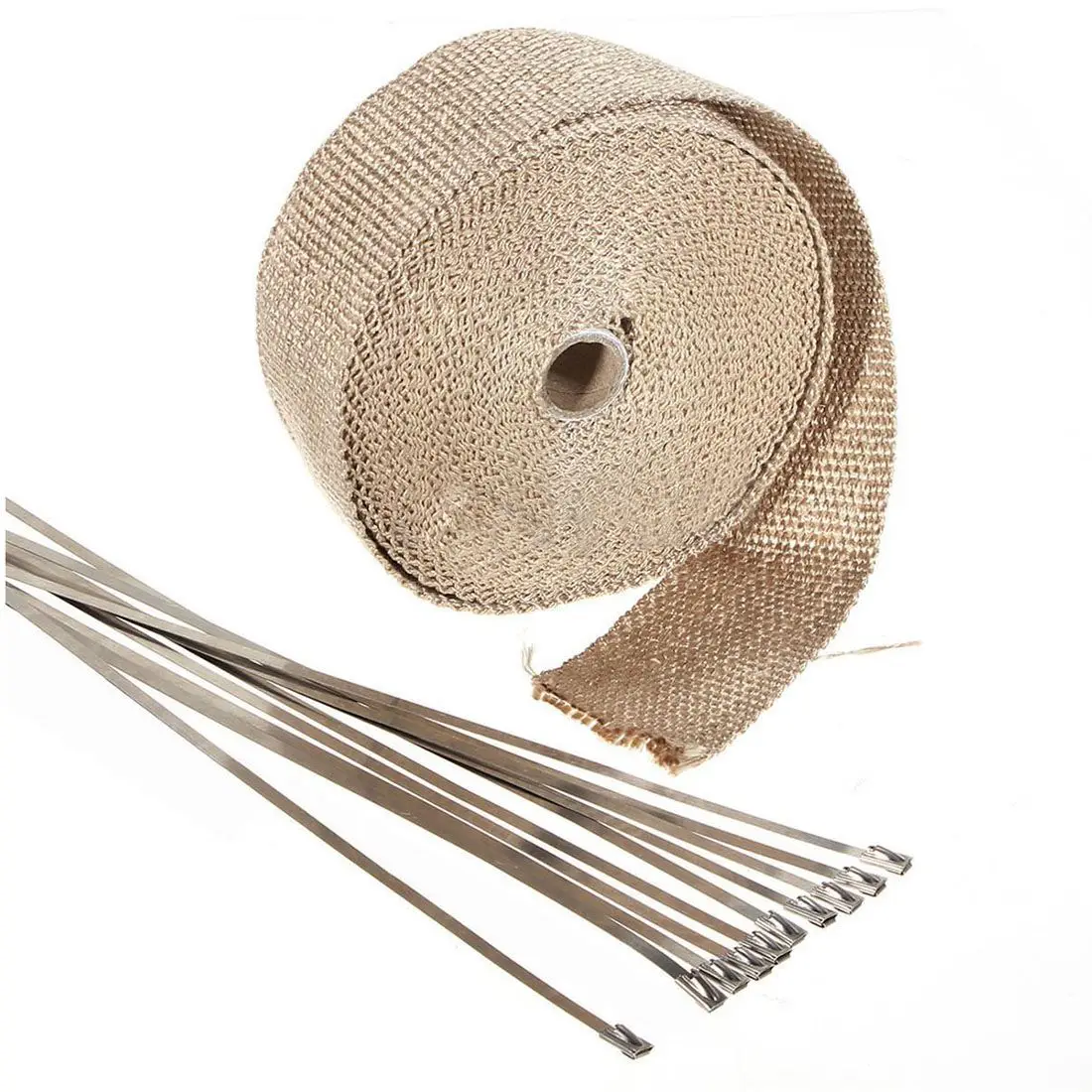 

В наличии 10 шт. 17,7-дюймовые фиксирующие кабельные стяжки из нержавеющей стали для оберточной ленты выхлопной трубы, серебро