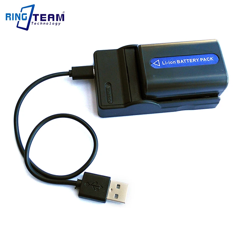 2-In-1 NP-FM50 NP-FM55H Battery and USB Charger for Sony Camcorders CCD-TRV106K TRV107 TRV108TRV116 TRV118 TRV126 TRV128 TRV138