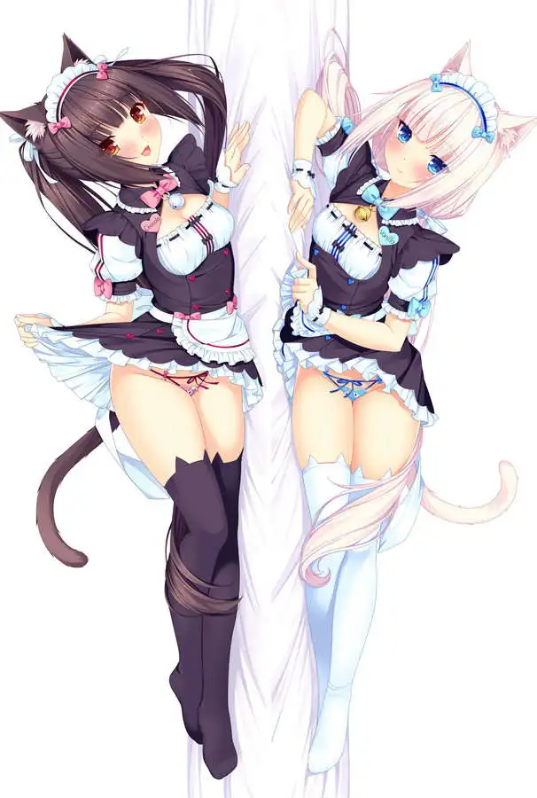 Game Nekopara Chocola Vanilla Hugging Body Pillow Cover Case Sexy Pillowcases Anime Throw Dakimakura Covers