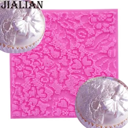 DIY Flower border lace pattern silicone mould Wedding party cake mold fondant decorating tools  mould T0893