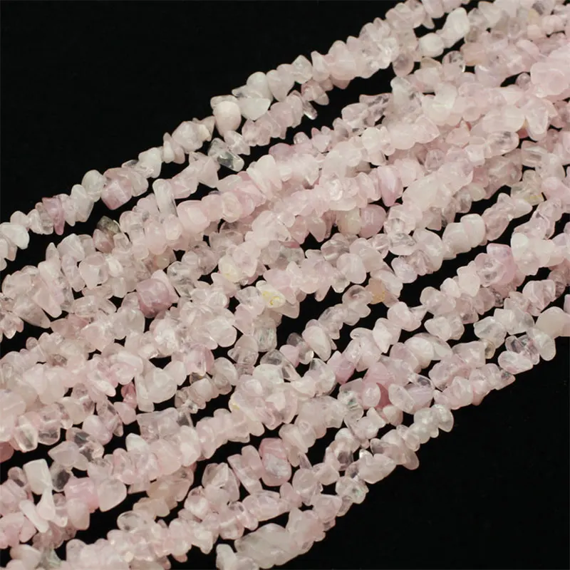 3-5x6-8mm Pink Rose Quartzs Beads Natural Freeform Chips Stone Beads For Jewelry Making Beads Bracelet 32\'\' DIY Beads Trinket