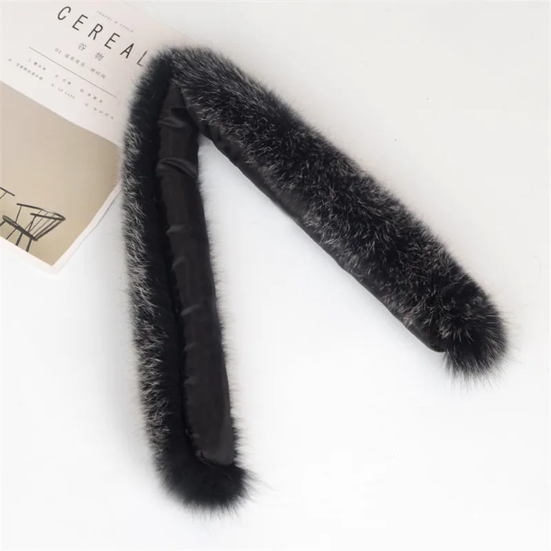 Real fox fur scarf 100% Genuine 70cm winter fur collar for men women\'s clothing hot selling neck wear