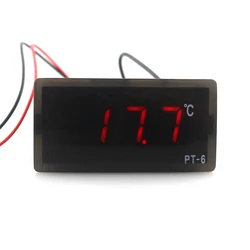 PT-6 AC/DC 12V Car Automobile Digital Thermometer Temperature Meter Automotive Thermometer with 2m NTC Sensor Probe -40~110C