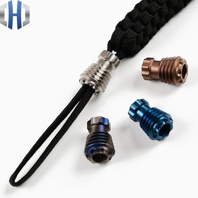 цена Titanium Knife Pendant Pendant Rope Knife Beads Outdoor Knife Pendant EDC Knife Pendant Pure Titanium TC4 Paracord Beads