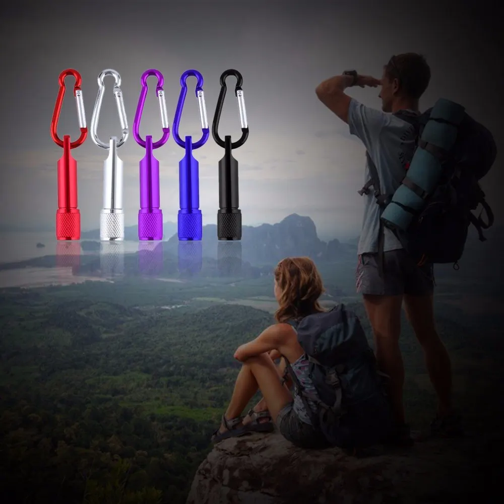 Colorful Super Bright Mini Portable LED Camping Flashlight Aluminum Keychain Keyring LED Light Self defense Torch Lamp outdoor