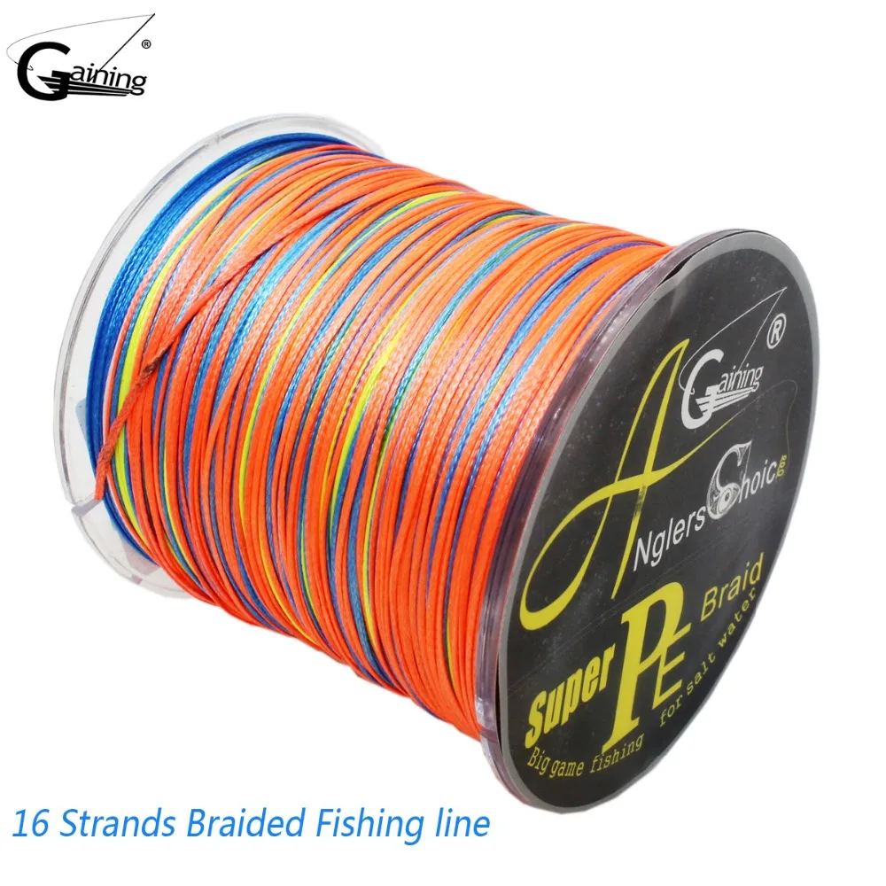 Multicolor PE Braided Fishing Line, Saltwater Fishing Line, Super Strong Japan Multifilament, 16 Strands, 300m