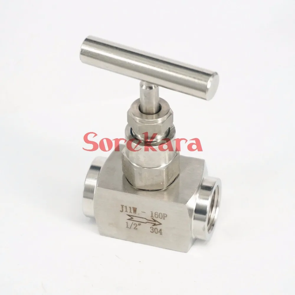 

3/4" BSP Equal female Thread 304 Stainless Steel shut off valve Needle Valve 915 PSI