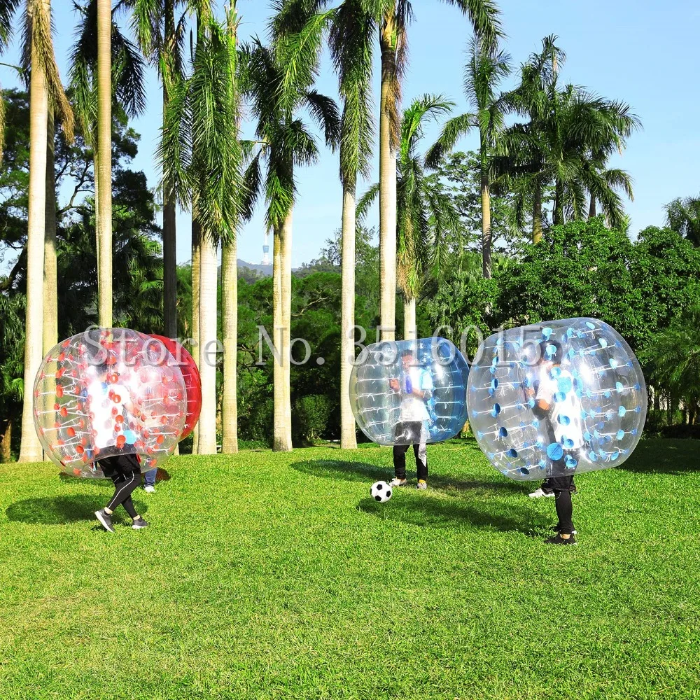 Free Shipping Inflatable Bubble Soccer Inflatable Bumper Ball 1.5m 1mm TPU Transparent Human Knocker Zorb Ball for Adults