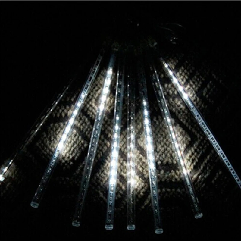 Tubos de lluvia para decoración de exteriores, lámparas Led impermeables para árbol, jardín, boda, fiesta, H-34, 50CM, 8 unids/set por juego