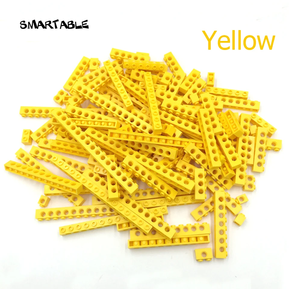 Smartable 테크닉 벽돌 구멍 10 크기 5 색 혼합 빌딩 블록 MOC 부품 DIY 완구 호환 완구 500 그램/몫