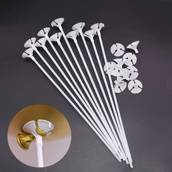 30cm Latex Balloon Stick White Balloons Holder Sticks with Cup Wedding Birthday Party Inflatable Balls Decoration Accessories 7z