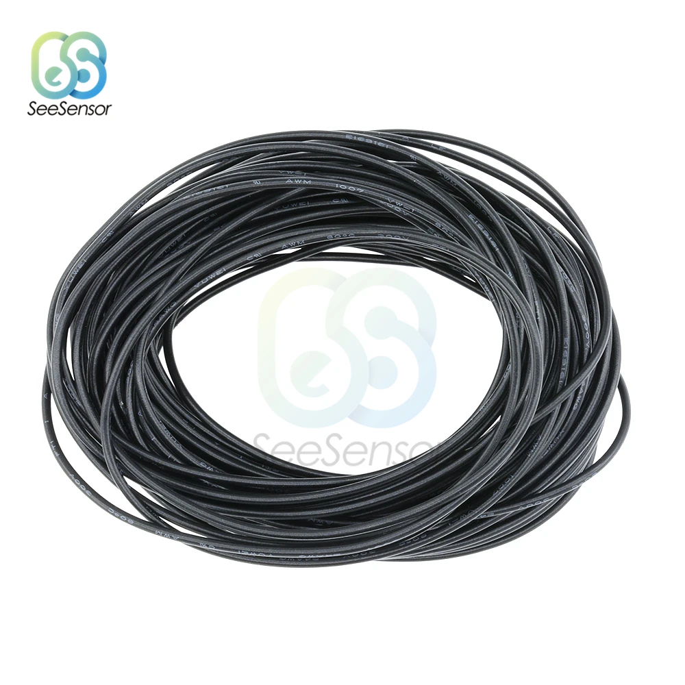 10 metri UL1007 cavo in PVC cavo Ultra flessibile cavo 24AWG cavo elettronico in PVC rosso/nero/blu/giallo