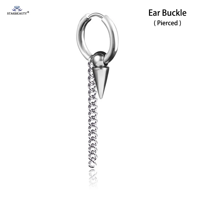 Starbeauty-Piercing Helix Tragus en Acier, Bijoux, Cône Noir, Pompon, réinitialisation d'Oreille, Faux Boucles d'Oreilles, Nouveauté, 1 Pièce