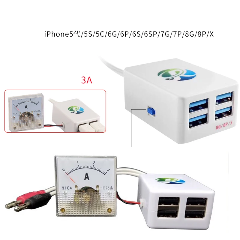 DC Current Meter Test Cable Kit Battery Activation Charge Set for 5 5C 6S - Max 8 Phone Repair Tool