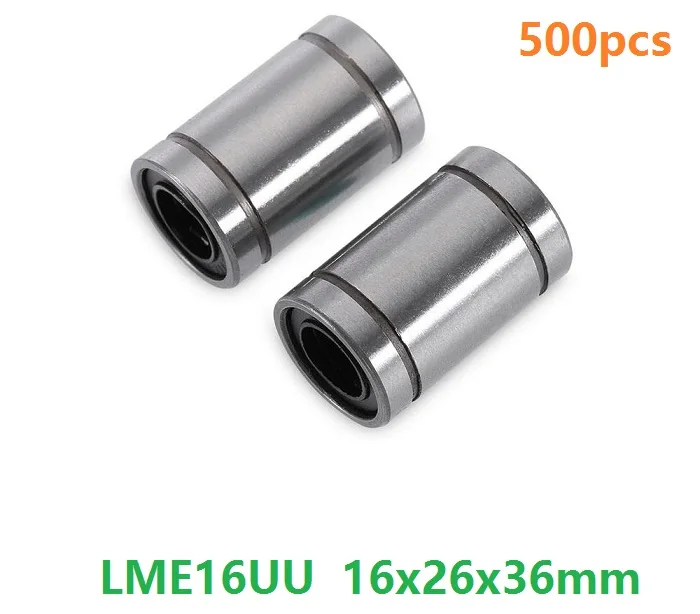 

500pcs/lot LME16UU linear motion bearings linear ball bushing for 3D printer parts linear guide 16x26x36MM