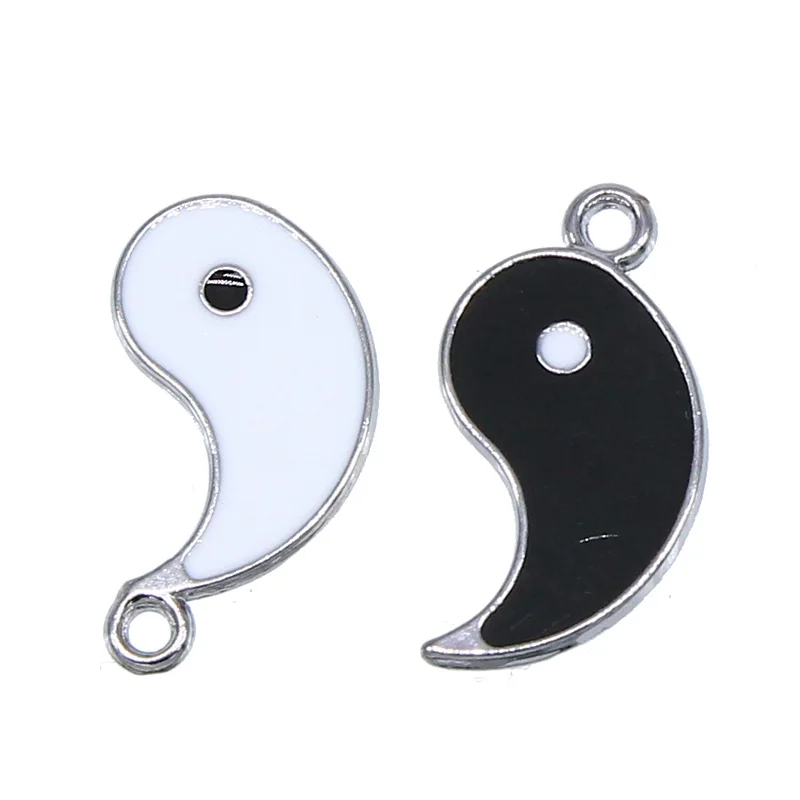 6pcs couple jewelry yin and yang broken necklace best friend handmade pendant pendant accessories