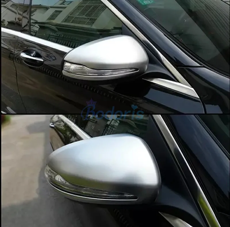 

Accessory For Mercedes Benz E Class W213 2017 New C Class GLC Door Mirror Overlay Cover Matte Silver Color Chrome Car Styling