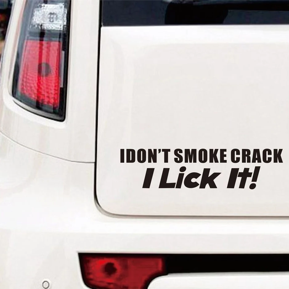 I don't smoke, crack jokes, be rude and have fun patterns. Vinyl car laptop, window bumper design, car stickers