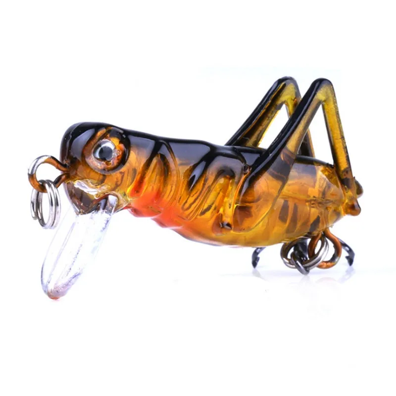1Pcs 40mm 3g Grasshopper insects Fishing Lures Flying Jig Wobbler Hard Bait Lifelike Luminous Baits Bass Swimbait Pesca