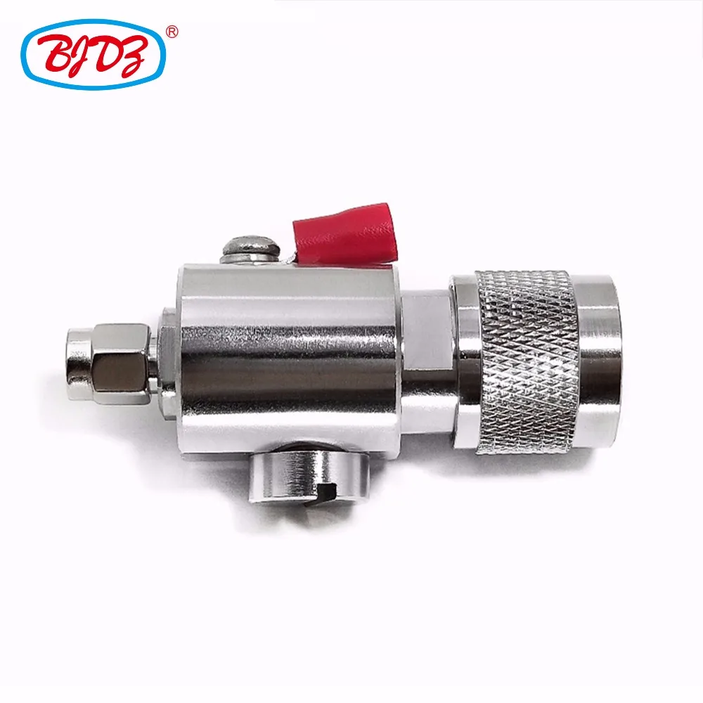 Free shipping suge arrester protection 0-6G N male plug bulkhead to RP SMA male plug RF lightening arrester