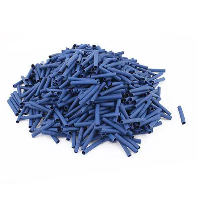 800pcs 4mm Dia 35mm Long Polyolefin Heat Shrink Tubing Wire Wrap Sleeve Blue