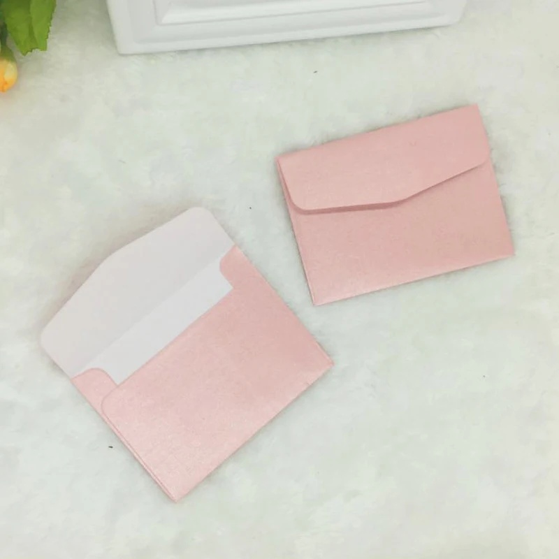 100 pcs/set Vintage Small Mini Kraft Paper Window Envelopes wedding invitation envelope gift envelope Ancien100 *75mm iridescent