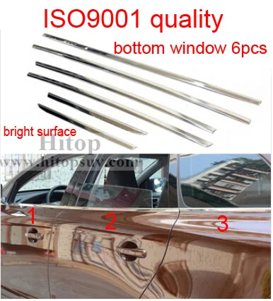 window trim/window sill cover frame for VOLVO XC60 2009-2017,stainless steel,guarantee quality,three choices, 6PCS/18PCS/22pcs,