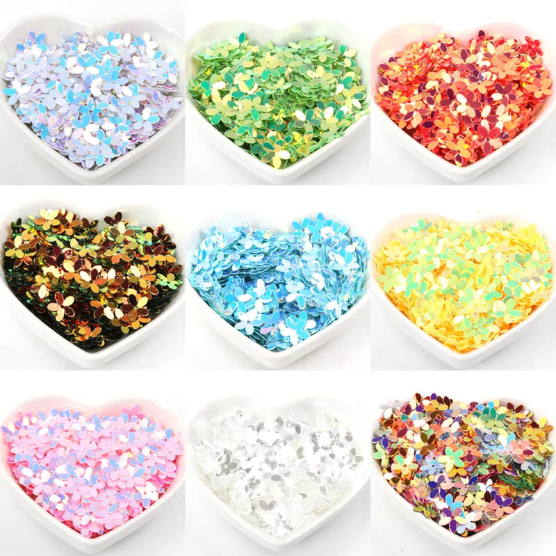 10g Stereoscopic Flower Sequins Multicolor Paillettes Sewing Craft Children DIY Garment Accessory Decorations 10mm