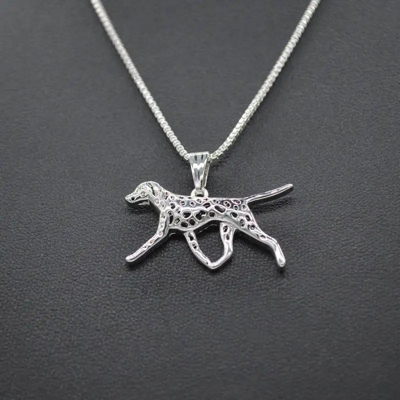 Hot Selling Alloy Cutout Dog Pendant Necklaces Lovers\' Dalmatian Movement Necklaces For Women Drop Shipping