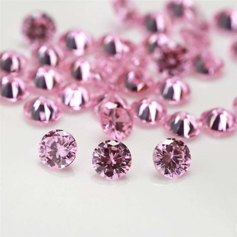 100pcs 1mm 1.5mm 2mm (Size 0.8~2.5mm) AAAAA Round White,Golden Yellow,Voilet,Olive,Green,Black,Pink Cubic Zirconia Stone Loose