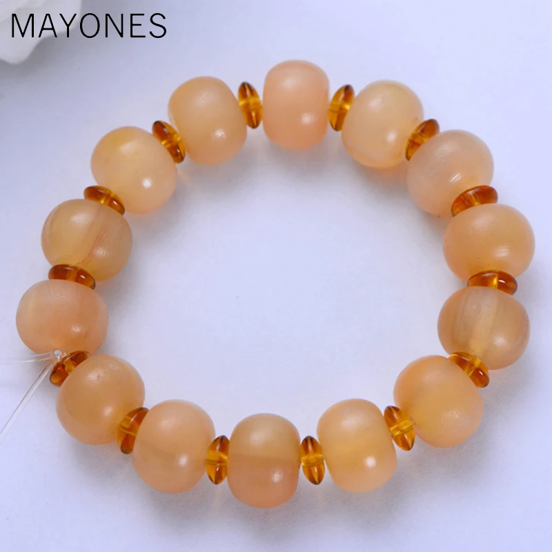 MAYONES Fashion 15mm Wind Antelope Horned Ball Women Gift Single String Bracelet free shipping