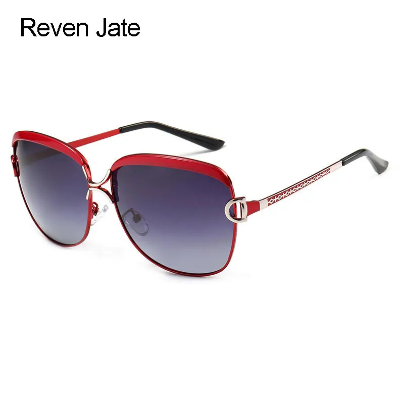 Reven Jate Women Sunwear 8702 Woman Sunglasses Frame Polarized Gradient Tinted Lenses Polarize Female Sunshades Frame