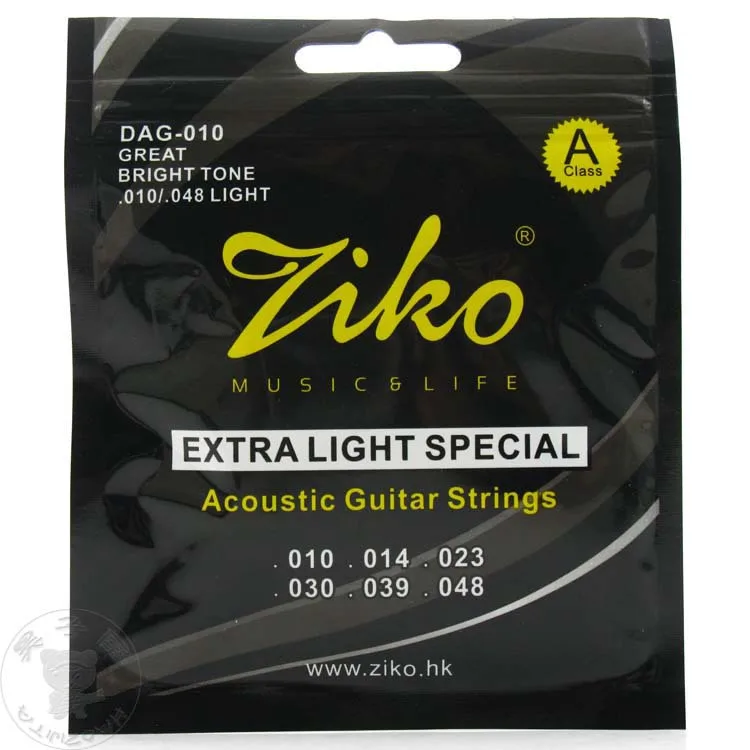 Ziko Acoustic Guitar Strings 009 010 Set Strings For Acoustic Guitar Steel Brass Strings