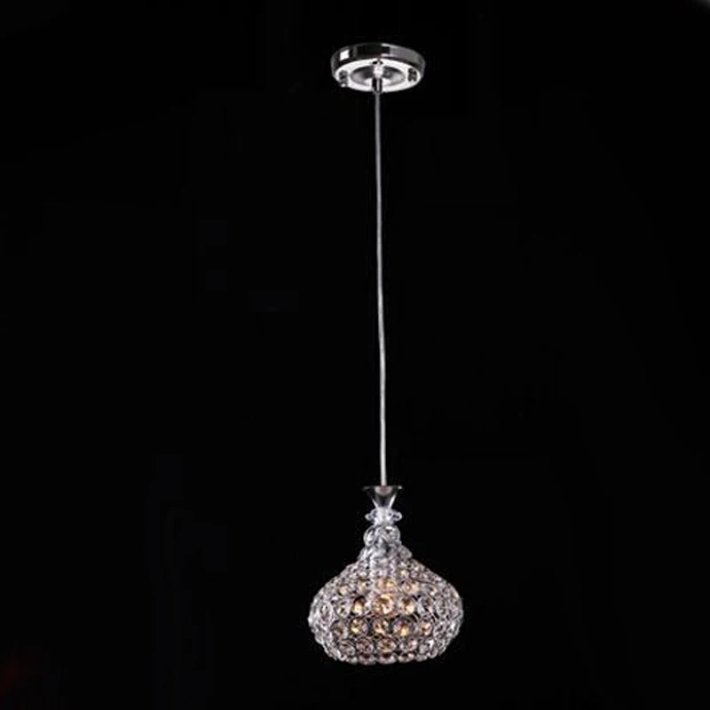 

Single Head 5w AC85-265v modern crystal pendant light lustres pendentes home decor fixture lighting Dia18cm crystal lamp