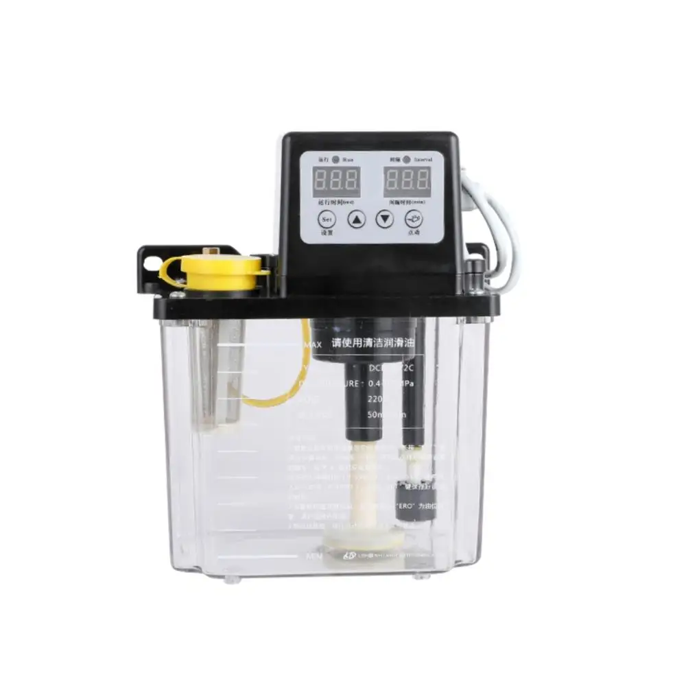 TECNR fully automatic lubricating oil pump 2L Liters with Pressure gauge 220V cnc electromagnetic lubrication pump