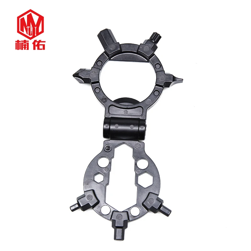 Camping Equipment EDC Outdoor Multi Tool Portable Multifunction Bicycle Repair Tool Stainless Steel Foldaway Keychain Screwdriv