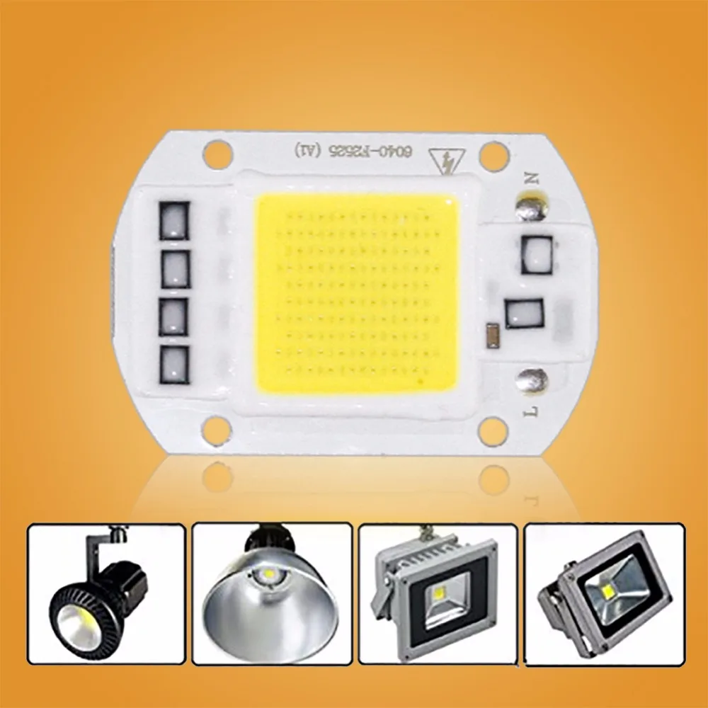 COB LED Chip Flood Light Lamp DIY Outdoor Floodlight Spotlight AC220V SMD 10W 20W 30W 50W Cold / Warm White With Smart IC