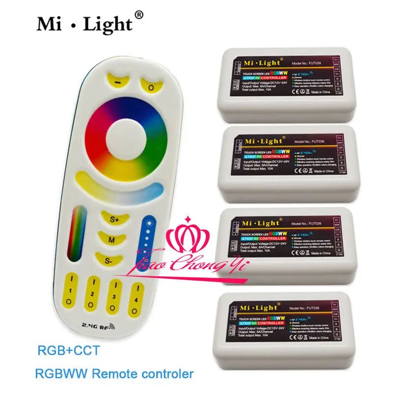 2.4G RGB+CCT Strip Controller & RGB+CCT Remote Controller For LED strip light