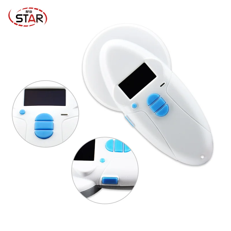 Bluetooth FDX-A/FDX-B/HDX animal chip scanner rfid handheld reader pet syringe scanner animal USB pocket reader for animal ID