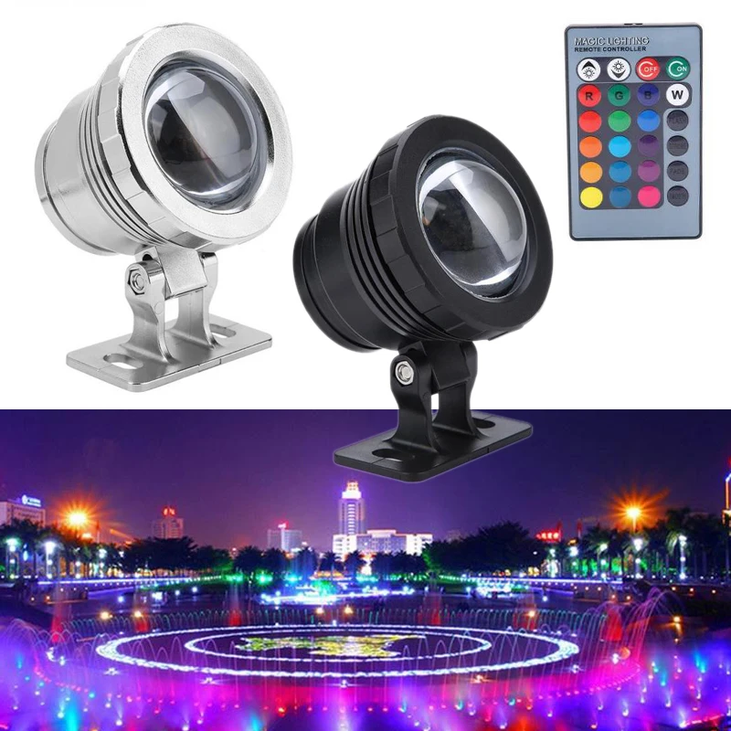 Remote Controlled 10W/20W RGB Landscape Light Fountain Pool Underwater IP65 Night Lamp Vase Bowl Garden Party Decor AC85-265V