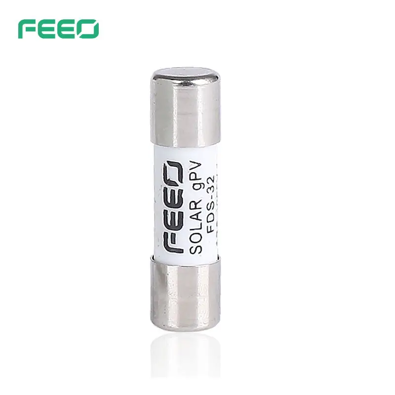 FEEO DC Fuse Automatic CE DC PV 10x38 1000V Din Rail Photovoltaic Electronic Solar 1000VDC Fuse Core 6A 10A 12A 15A 20A 25A 32A