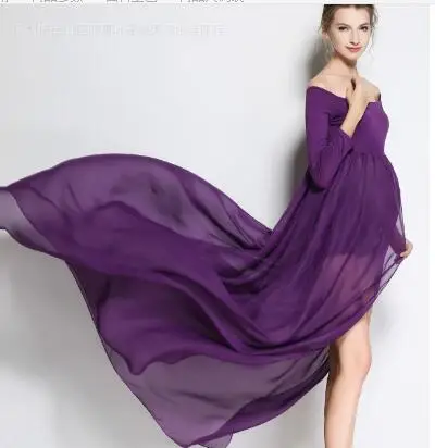 New Couple Maternity Photography Props Pregnancy Clothes Maternity photography Dress Chiffon Maternity Dress For Pregnancy