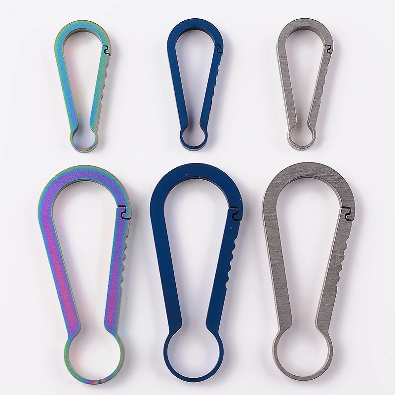 Pure Titanium TC4 Keychain EDC Backpack Hanging Spring Buckle Anti-lost Key Holder dropshipping FW213