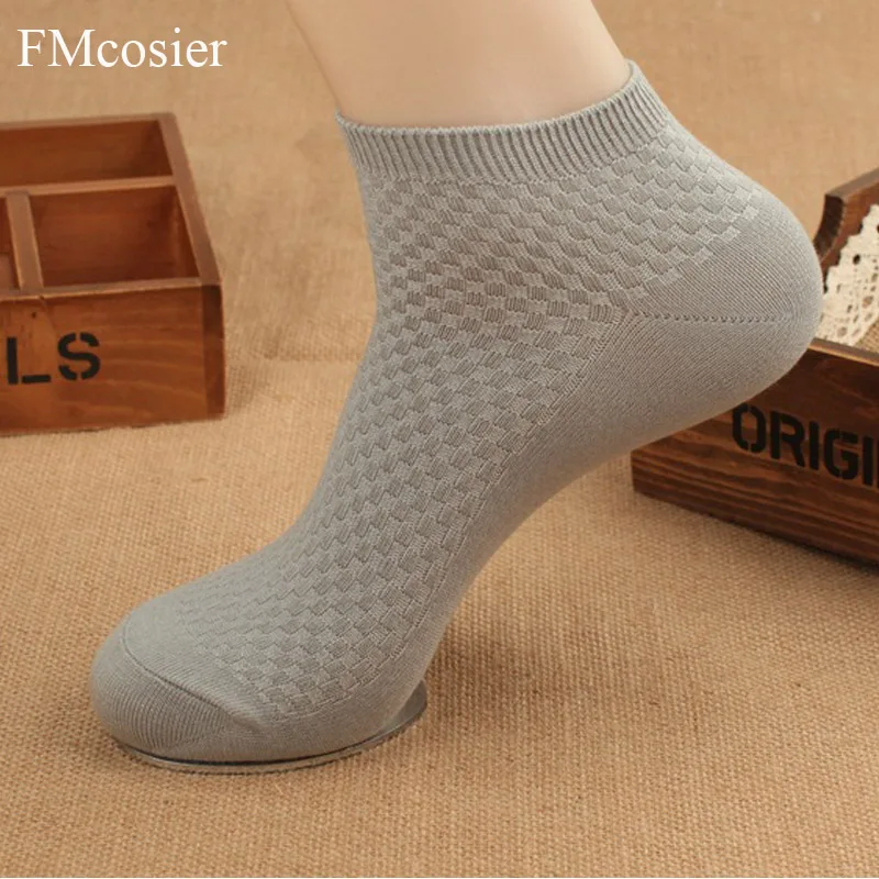 10 Pairs Summer High Quality Cotton Mens Low Ankle Boat Socks Invisible Man Short Sokken Loafers Business Sox for Men Black Gray