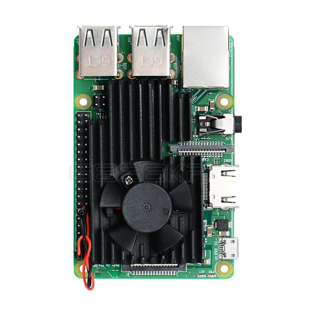 Охлаждающий вентилятор для Raspberry Pi 4B / 3B + / 3B Plus/3B, черный