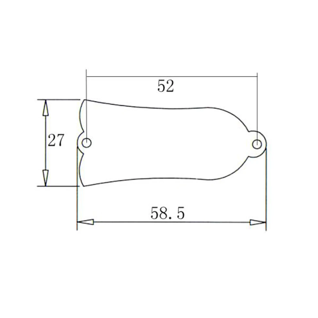 Metal Truss Rod Cover Bell Shaped and Screws for Guitar Bass Instrument Parts