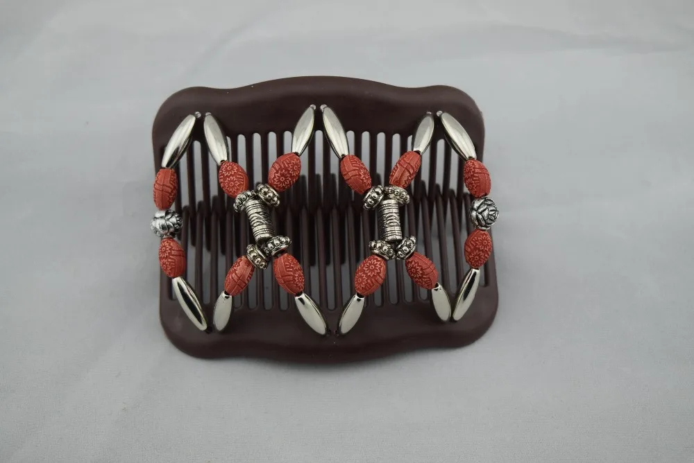 Vintage silver red 30pcs/lot  classical daily hair accessory  magic comb free shipping