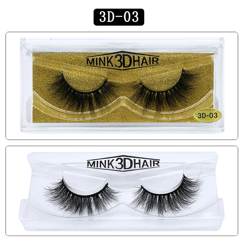 Thick 3D Mink Hair Fake Eyelashes Natural Look handmade Full Strip Black False Lashes for Christmas gifts 100pair/lot DHL